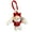 Red button, variant on Plush Rabbits Toy Keychain Delicate Flower and Scarf Pendant Cuteness Bag Pendant Fashion Dolls for Children and Teens