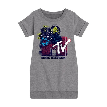 

MTV Logo - Americana Tropic - Toddler And Youth Girls Fleece Dress