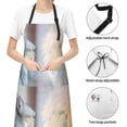 thumbnail image 6 of Lsque The Cat Looks in the Mirror Waterproof Apron Chef Aprons for Men Heavy Duty Chemical Work Apron Extra Long Grilling Aprons with Adjustable Bib Apron, 6 of 9