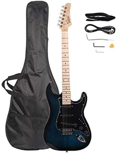 Music Lover GST Stylish Electric Guitar Kit with Black Pickguard Dark Blue 3-7 Days Delivery$$Musical Instruments