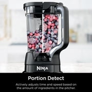 Ninja Detect Kitchen System Power Blender + Processor Pro, BlendSense Technology, Blender, Chopping & Smoothies, 1800 Peak Watts, 72 oz. Pitcher, 64 oz. Food Processor, 24 oz. To-Go Cup, TB401 Black