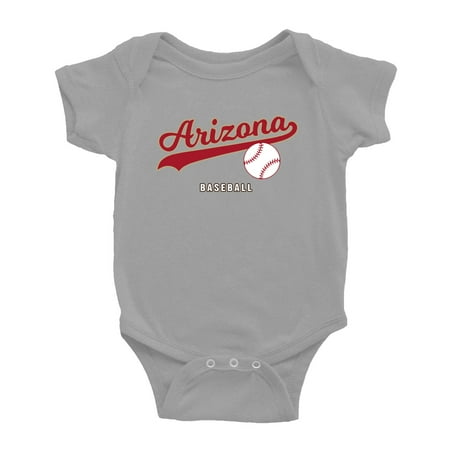 

Cute Arizona Baby Bodysuits Baseball Fan Baby Jersey Clothes for Boys Girls (Gray 0-3 Months)