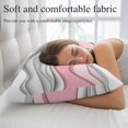 thumbnail image 5 of Pink Gray Ombre Pillow Covers 12"x20", Modern Abstract Moire Art Geometric Soft Brushed Microfiber Breathable Throw Pillow Covers, Decorative Pillowcase with Zipper for Couch Sofa Bedroom Living Room, 5 of 9