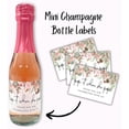 thumbnail image 2 of Pop It When She Pops Pink Floral Mini Champagne Bottle Label  12 pk 2 x 3 Sticker Tags When She Arrives for Wine Bottles Baby Shower Design Sign Gender Reveal, 2 of 4