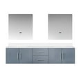 thumbnail image 3 of Sonoma 80 in W x 22 in D Dark Grey Double Bath Vanity, Cultured Marble Top and 30 in LED Mirrors, 3 of 11