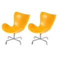 thumbnail image 4 of KAKOWELY 2 sillones de plástico en miniatura para casa, modelo de muebles en miniatura, silla giratoria, 4 of 4