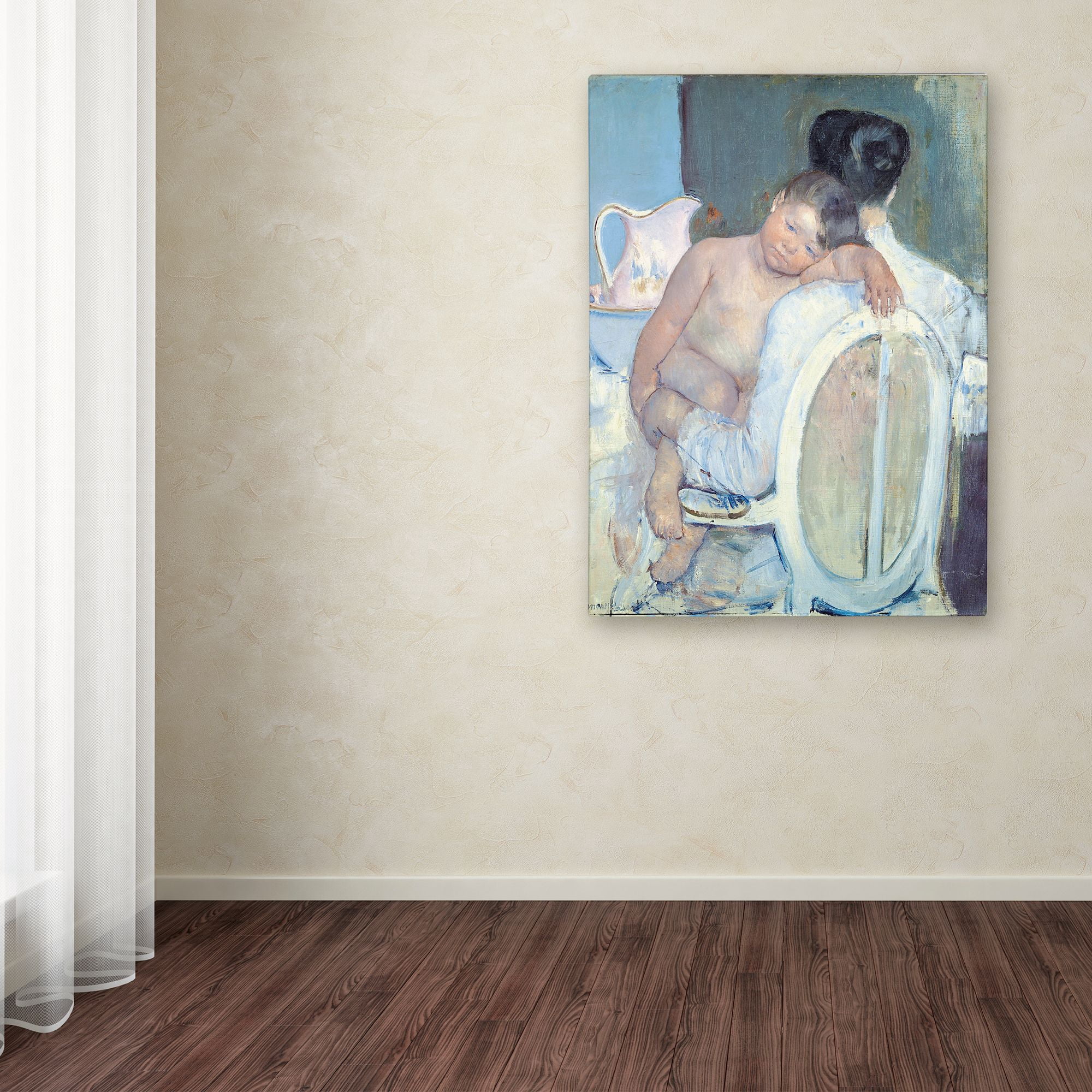 Cassatt 'Woman Sitting With A Child In Her Arms' Canvas Art