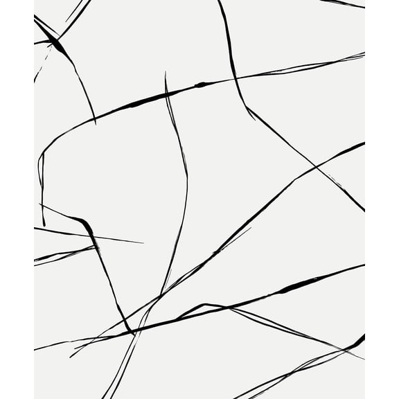 NextWall Ebony & Eggshell Inkwork Abstract Peel and Stick Wallpaper