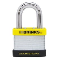 Brinks Commercial Laminated Steel 50mm Keyed Padlock with 1 1/4in Shackle