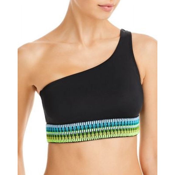 Peixoto Womens oni Asymmetric Contrast Trim Bikini Top Swimwear Size Small