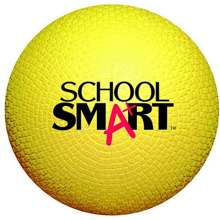 Yellow Rubber - School Smart Rubber Playground Ball, Multiple Sizes, Yellow