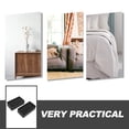 thumbnail image 3 of 4 Pcs Adjustable Bed Risers Succulent Leaf Propagation Tray Heavy Furniture Home Appliance Black, 3 of 8