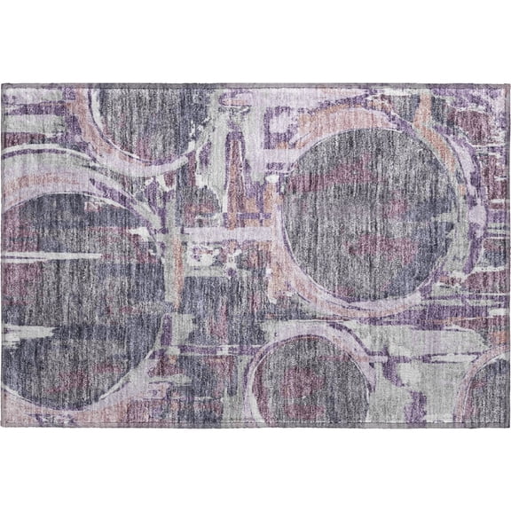Dalyn Rugs Premium Machine Washable Mayfield AMF855 Purple 1'8" x 2'6" Rug