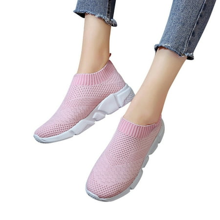 

Larisalt Sneakers For Women Slip On Women s Platform Lace up Sneaker Lightweight Casual Everyday Walking Fashion Sneakers Shoes Pink