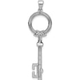 thumbnail image 3 of 14K White Gold Diamond Circle Key Pendant Made In India pm4945-013-wa, 3 of 5