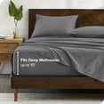 thumbnail image 4 of Bare Home 100% Organic Cotton Sheet Set - Sateen Weave, 4 of 7