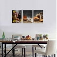 thumbnail image 6 of Kitchen Canvas Wall Art Coffee and Red Wine Paintings Vintage Farmhouse Pictures Bread Fruit Artwork Prints for Dinning Room Bar Home Wall Decor, 12"x16"x3 Panels, Ready to Hang, 6 of 6
