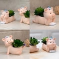 thumbnail image 5 of 2PCS Cute Animal Flowerpot, Animal Succulent Plant Pots Mini Piggy Shape Succulent Planter Resin Plant Pot Perfect for a Tiny Succulents Plants, Home Decor Gift, 5 of 6