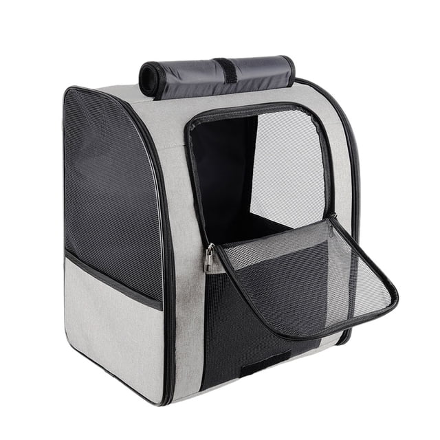 Ruiboury Breathable Backpack For Dogs And Cats - Fitting And Waterproof Coating Adjustable Buckles Backpack Portable Transparent gray,gray 5kg S