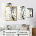 thumbnail image 4 of Designart Abstract Geode Marble Waves Grey III Canvas Wall Art, 4 of 5