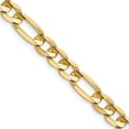 thumbnail image 3 of 14K Yellow Gold 6.75mm Concave Open Figaro Chain Necklace Size 28, 3 of 4