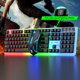 thumbnail image 4 of Juego de teclado y ratón luminosos syligr Teclado flotante con sensación mecánica Ratón y teclado para juegos Luces RGB de colores Teclado con cable Ratón con cable, 4 of 8