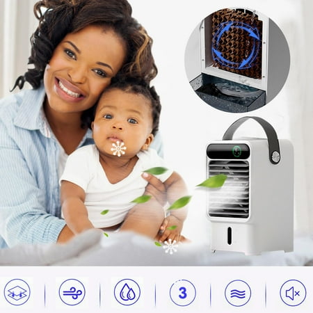 

Clearaance Sale TingXianX Silent Cooler Portable USB Charging Upgraded Multi-Functional Cooler Humidifying Electric Fan Conditioner Fan Desktop Water Chiller for Home Office and Bedrooms