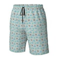 thumbnail image 5 of Kdxio Owl Pattern Mens Casual Shorts - Drawstring Summer Beach Sports Shorts for Men, 5 of 9
