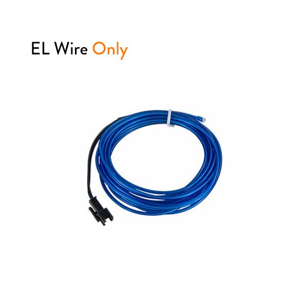 Cuerda de alambre neón que brilla EL, 1M-5M, 3V, funciona con pilas, 5V, USB, 12V, con adaptador, tira LED Flexible para coche, fiesta, baile, decoración de ambiente
