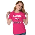 thumbnail image 3 of Born to Hunt Crosshairs Deer Buck Womens Slim Fit Graphic Tee Brisco Brands S, 3 of 5