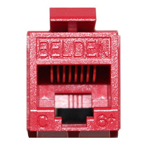 Rj45 Red C6+ Belden AX104190 Cat6+ Modular Jack Keyconnect UTP Rj45 Red C6+ Belden AX104190 Cat6+ Modular Jack Keyconnect UTP