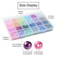 thumbnail image 2 of Baluue Round Glass Pearls Glass Bead Set Assorted Color 1 Set, 2 of 5