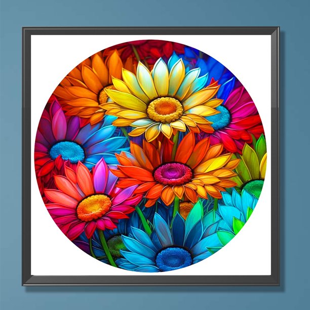 Cuadros Decorativos Kit de pintura por números DIY Daisy Hand Oil Art Picture Craft Home Wall Decor (H1694) Wdftyju embutido en tela