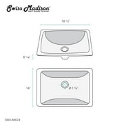 Plaisir 18.5 Rectangular Under-Mount Bathroom Sink