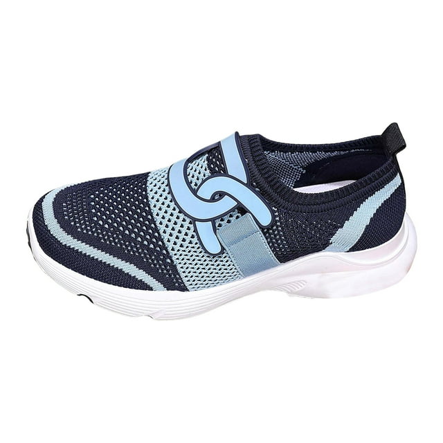 DXOUPM Chaussures de Marche pour Femmes Bout Rond à Enfiler Chaussures de Marche pour Dames Espadrilles Décontractées Légères