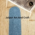 thumbnail image 4 of Jaipur Art And Craft Braided Oval Shape Handmade Jute Area Rug with Blue Border Design for Living Room Rug Size - (8x10 Sq Feet), (96x120 Inches), (240x300 CM), 4 of 6
