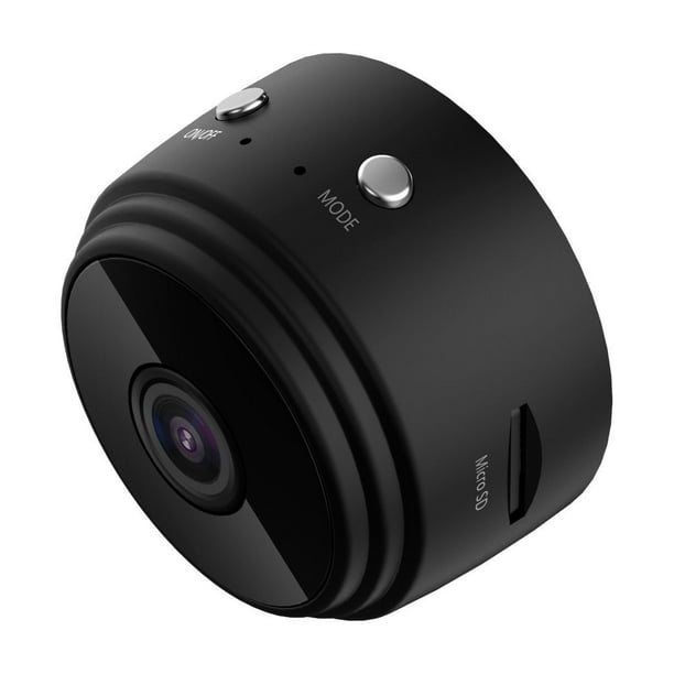 Mini cámara espía inalámbrica WiFi oculta 1080P HD Visión nocturna Detección de movimiento Monitor de seguridad para el hogar Cámara portátil para el hogar Interior Exterior Negro 1 pieza ZefeiWu 9024735271307