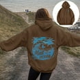 thumbnail image 2 of felwors Puff Graphic Oversized Hoodies for Women Teen Girls Kids Trendy Cute Preppy Sweatshirt Long Sleeve Y2K Tops with Pockets(Brown, XXL), 2 of 6