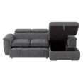 thumbnail image 3 of Lazzara Home Warrick 98 in. W 2-Piece Microfiber Upholstery Sectional Sofa in Gray with Pull-out Bed & Storage, 3 of 5