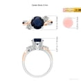 thumbnail image 6 of ANGARA Natural 2.2 Ct Sapphire and Diamond Twisted Vine Ring in 14K White & Rose Gold for Women (Size-8mm) | September Birthstone, Anniversary, Jewelry Gift for Women | Natural Blue Sapphire Ring, 6 of 10