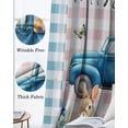 thumbnail image 3 of Blue Plaid Easter Blackout Curtains for Bedroom Living Room Darkening Curtains 84 Inch Length 2 Panels Set Truck Spring Floral Bunny Animals Window Curtain Window Treatment Grommet Drapes 52"x84", 3 of 9
