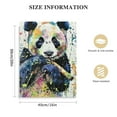 thumbnail image 2 of Awypu Modern Home Decor Wild Animal Panda Canvas Print Wall Art for Kids Room, Watercolor Splash-Ink Cute Panda Eating Bamboo Picture Paintings for Bathroom Bedroom Living room, 2 of 5