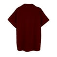 thumbnail image 3 of Men Fashion Casual Top Shirt Comfortable Solid Color Button Shirt Top Short Sleeve Tops, 3 of 6