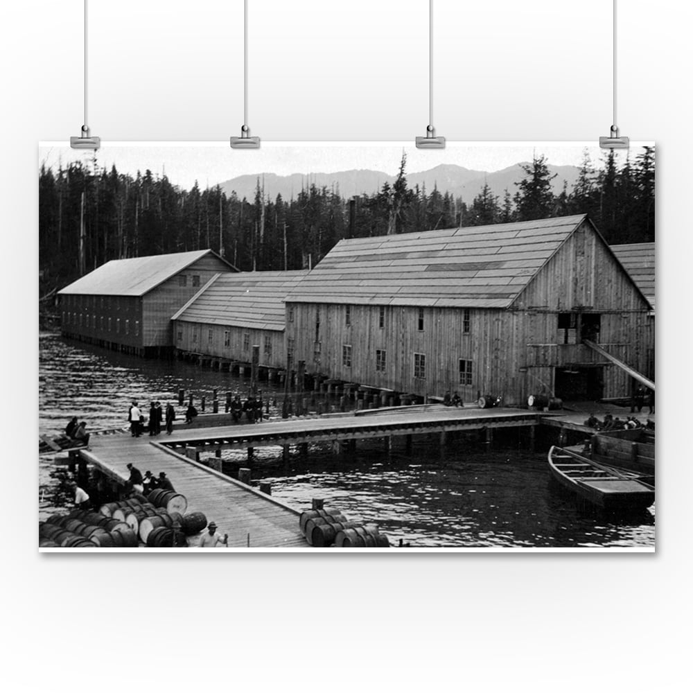 Salmon Cannery near Ketchikan, Alaska Photograph (36x54 Giclee Gallery Print, Wall Decor Travel