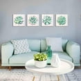thumbnail image 3 of Succulent Wall Decor for Bathroom Mint Green Cactus Wall Art for Living Room Kitchen Accessories Nature Plant Wall Decor Tropical Botanical Leaf Canvas Pictures Bedroom Home Decorations 12x12" 4 Pcs, 3 of 6
