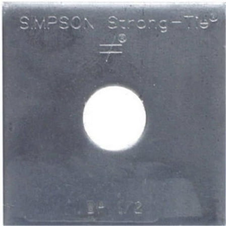 Simpson Strong Tie BP 1-2-R-WEST 0.50 in. in. Bearing Plate- Pack Of 100