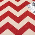 thumbnail image 5 of Safavieh Courtyard Bailey Chevron Indoor/Outdoor Runner Rug, Red, 2'3" x 10', 5 of 11