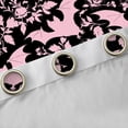 thumbnail image 4 of Castle Fairy Black Bats Black Out Curtains,Gothic Flower Curtains Pack of 2 (42x63 Each), 4 of 6