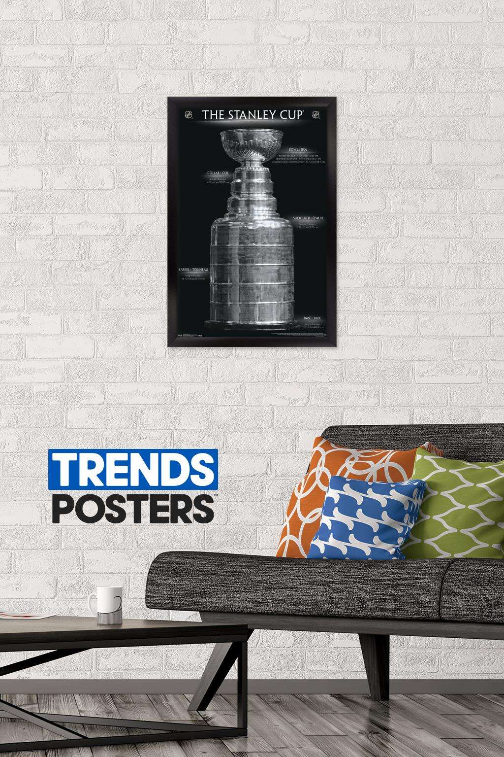 NHL League - Stanley Cup 16 Wall Poster, 14.725" x 22.375", Framed