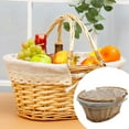 Jrocdr Rattan Wicker Hand Shopping Woven Wicker Wicker Fruit Picnic